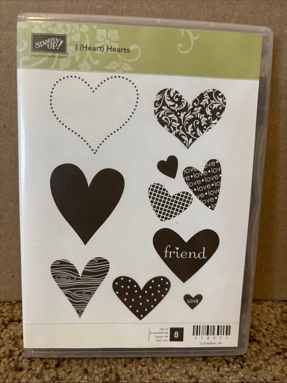 Stampin' Up! I {Heart} Hearts Clear Stamp Set